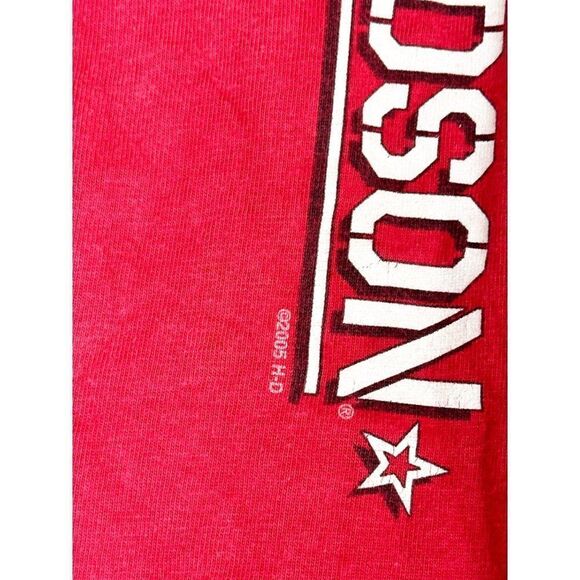 Vintage Y2K 2004 Harley Davidson T-Shirt Large Red Long Sleeve Temple Texas - Picture 7 of 11